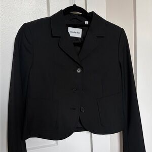 Aritzia Sunday Best Cropped Black Blazer